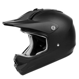 Orthrus Youth Kids Motocross Offroad Street Helmet, Youth Helmet Dirt Bike Motocross ATV Helmet, Matte Black(L)