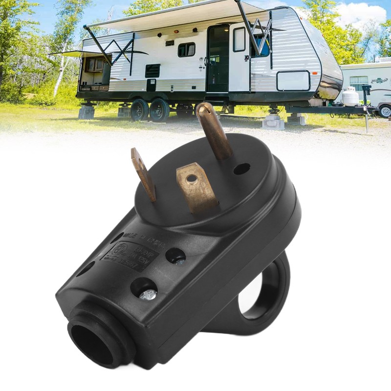 30A Male Plug Electrical Adapter with Ergonomic Grip Handle for