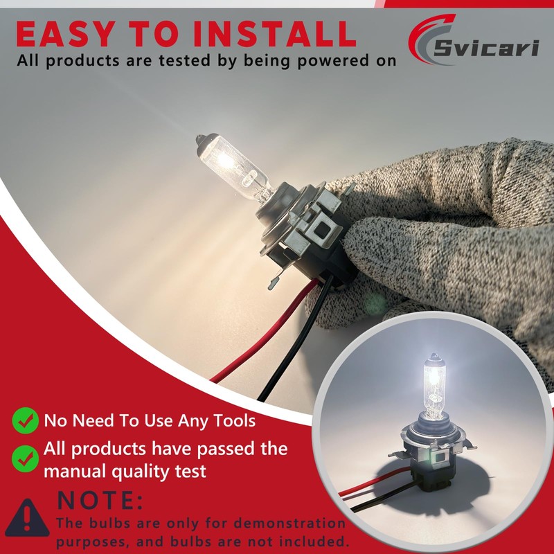Svicari 2PCS H7 Light Bulb Socket Retainer Holder Adapters Compatible