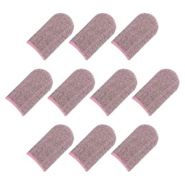 MECCANIXITY Mobile Gaming Finger Sleeves, Controller Finger Thumb Sleeve Gloves Pink, Anti-Sweat Breathable, for Mobile Phone Game, Pack of 10
