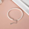 Candyfancy Pearl Bracelet Women's White Round Simulated Beads 16 +