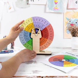 Feelings Wheel Therapy Office Desk Decor – Spinning Emotion Wheel for Kids & Adults – Mental Health Tool for Calming Corner, School Psychology, Play Therapy, Counselor & Teacher Gift