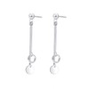 Elli Geo Basic Women's Earrings Chain Circle Bar in 925