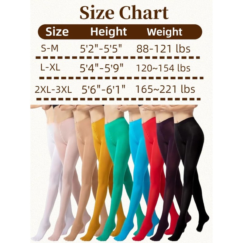 leg elegant Women's 80 Den Microfiber Soft Opaque Tights Pantyhose