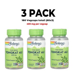 Solaray, 3 PACK, 400 mg, 60 VegCaps each, Men & Women's Health, Fertility Energy