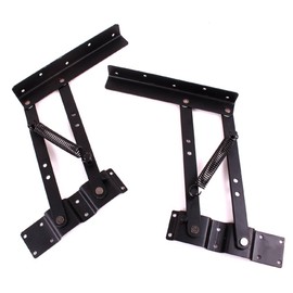 ECLV Lift up Modern Coffee Table Mechanism Hardware Fitting Furniture Hinge Spring with Mounting Screws (Black)