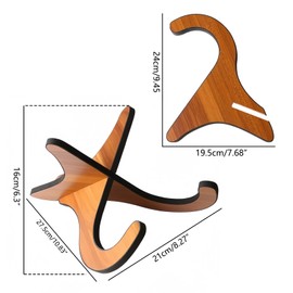 Musiin Ukulele Stand Portable Foldable Vertical Wood Stand (Regular)