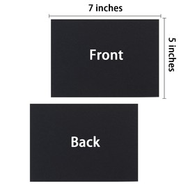 100 Pack Thick Paper Cardstock Blank Heavy Cards Stock for Invitations, Greeting Cards Making, Postcards, Photos, 250GSM Thick Paper (Black, 5x7 inches)