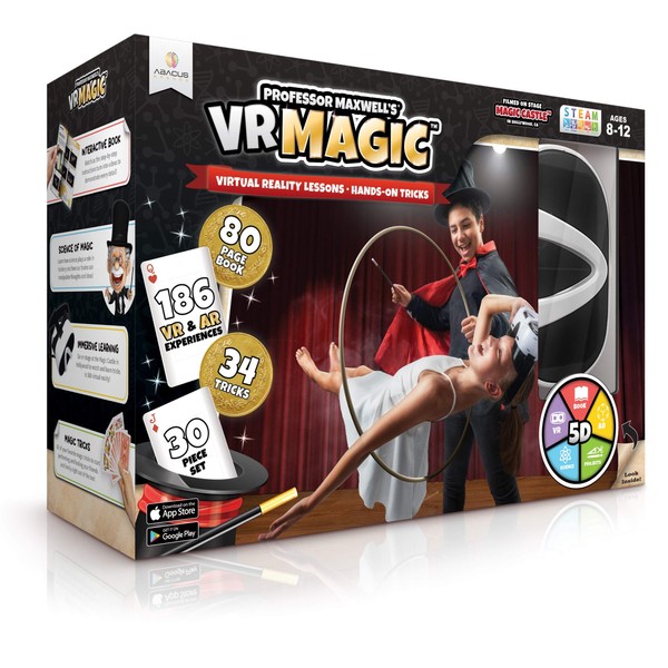 Professor Maxwell's VR Magic Virtual Reality Kids Magic Book and Interactive Learning Activity Set