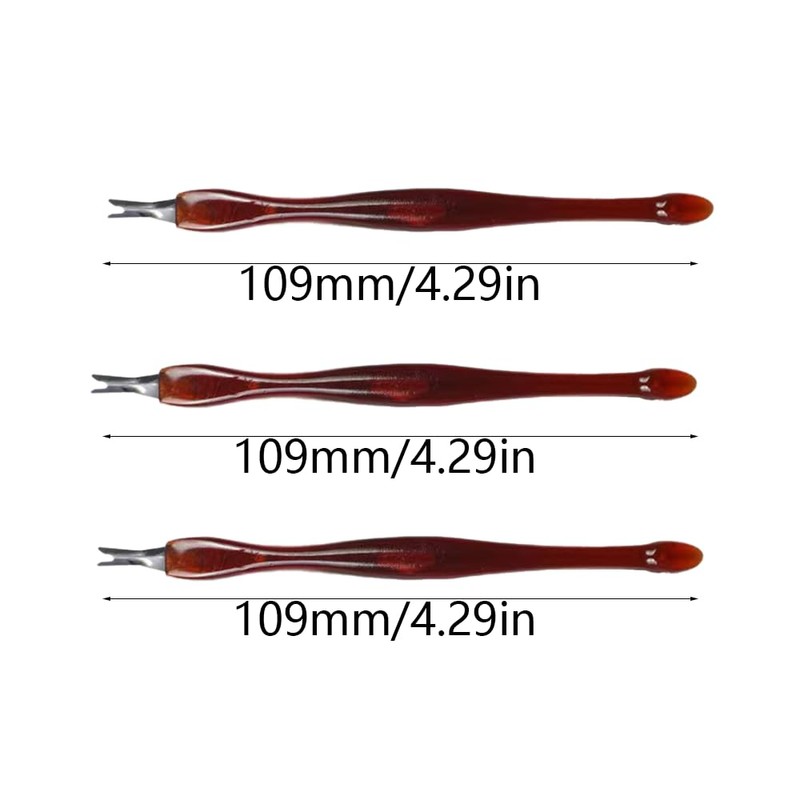 Cuticle Fork, 3 Pieces Cuticle Trimmer, Cuticle Pusher, Stainless Steel