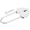 1 pcs Metal Heart Shaped Polished Padlock with Skeleton Key