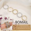 BOMAIL 14K Gold Plated Interlocked Stackable Rings for Women -