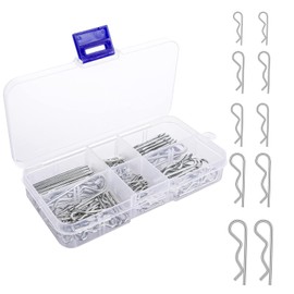 100 Pieces Cotter Pins - R Clips Split Pins - Cotter Pins Assortment Kit 6 Sizes Retaining Spring Hitch Cotter Cotter Clip for Automotive, Mechanics, Car Garage, Workshop