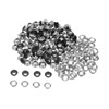 HARFINGTON 100set Grommets Kit Metal Eyelets 4mm 1/6" Hole Tiny