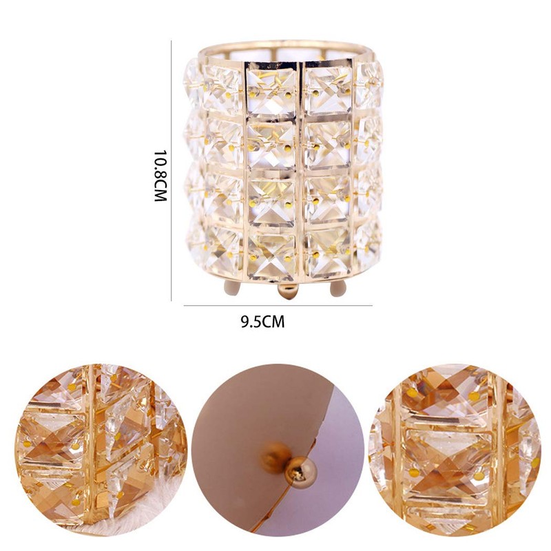 Sipliv Makeup Brush Holders Pen Holder Handcrafted Crystal Eyebrow Pencil