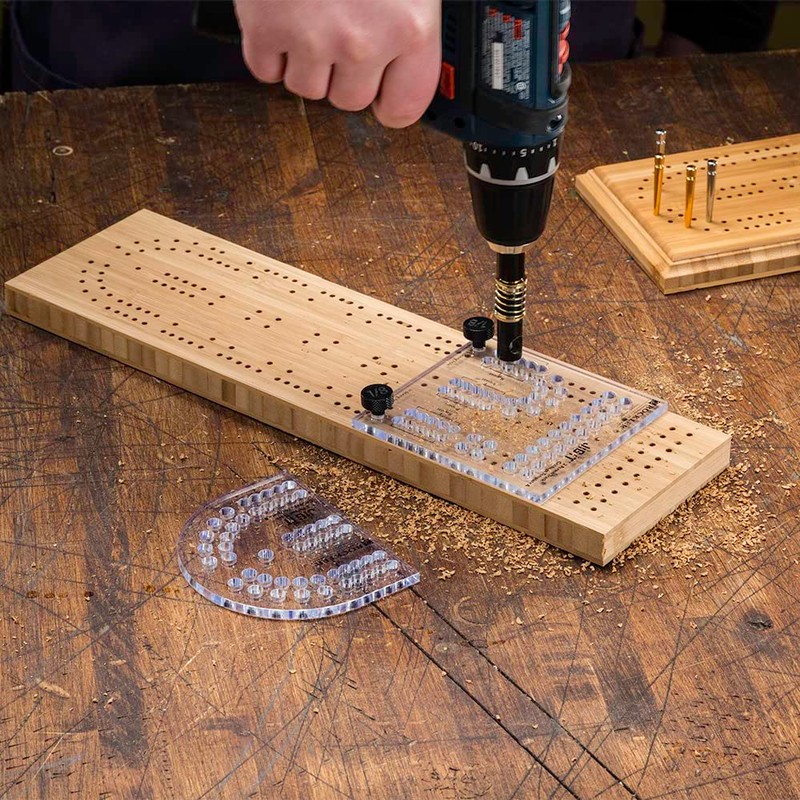Small Cribbage Board Templates (2 Players, Curved Track) – Thick