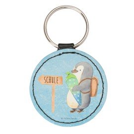 Mr. & Mrs. Panda Round Key Ring Penguin School Cone, blue