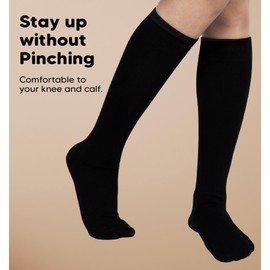 Bamboo Rayon Knee High Socks Soft Lightweight Tube Socks Breathable Athletic Long Socks 4 Pair