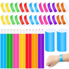 LOMIMOS 700 Stück Armbänder, aus Papier, wasserdicht, Identifikationsarmbänder, Eingangsarmband, bunt, für Partys, Musikfestivals, Veranstaltungen, Clubs, Konzerte