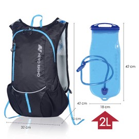 Hydration Backpack with 2L BPA Free Water Bladder – Lightweight Water Pack for Running, Hiking, Cycling, Trail Marathon, Outdoor Sports