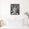 Beagle Dog Sitting in Toilet Bathroom Decor Wall Art Funny