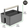 mDesign Plastic Shower Caddy Storage Organizer Utility Tote, Divided Basket