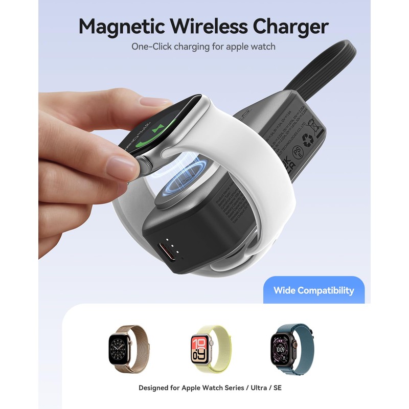 ORICO 5000mAh Portable Charger with Built-in USB-C Cable