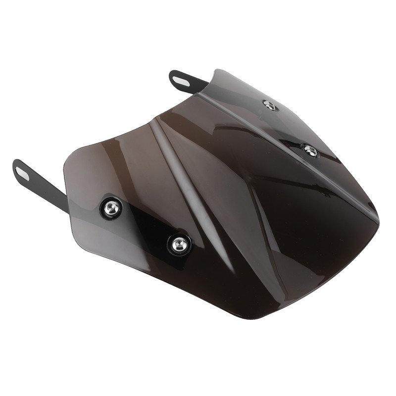 Universal Motorcycle Windshield Wind Deflector Screen W/Mounting Bracket for 5‑7inTawny