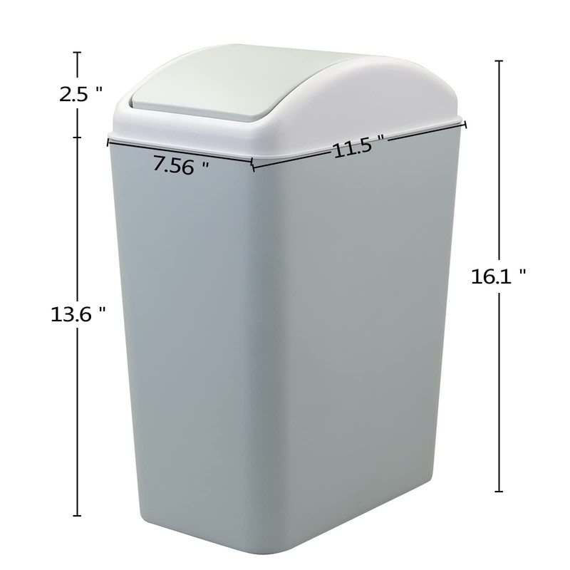 Parlynies Cubo de basura, cubo de basura con tapa, cubo