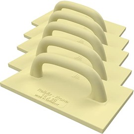 Kronen Hansa 5 x Reibfix-Krone PU Grating Board for Masons and Tilers (Plastic Grating Board for Smoothing, Grating and Leveling Plasters, Long Life, Thickness 15 mm, 280 x 140 mm)