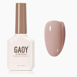 GAOY Nude Jelly Gel Nail Polish, 16ml Sheer Translucent Netural Soak Off Gel Polish, UV Light Cure for Nail Art DIY at Home, 3156 Misty Nude