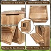 Large Owl House with Wood Shavings- Durable Carbonized Pine Wood