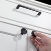 TUNNY 10 Pack Modern Cabinet Handles-5"/128mm Screw Spacing Matte Black