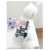 MAKEMECHIC Plaid Bow Asymmetrical Pet Clothes Collared Button Cute Comfort