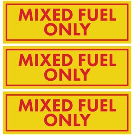Sutter Signs 3pc Mixed Fuel Only Stickers for Fuel Tank | Weatherproof Adhesive Decals for Trucks, Tractors, Fuel Cans, Gas Caps