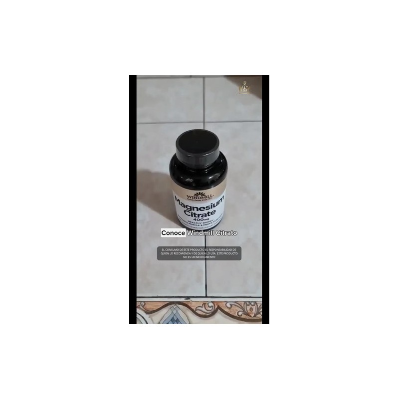 Citrato De Magnesio Windmill 400mg - 60 Tabletas