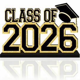 2026 Graduation Decorations Graduation Centerpieces for Tables 2026 Black and Gold Party Decor Tiered Tray Decor for High School & College Grad Party