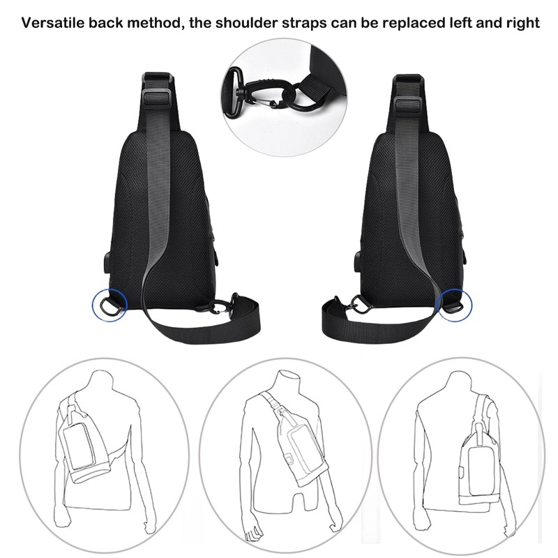 URZOP Waterproof Sling Bag Crossbody Backpack for Men Women Sling