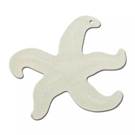 Vintage Large Matte Crystal  Starfish Beads Pendant West German Plastic (2) bds8