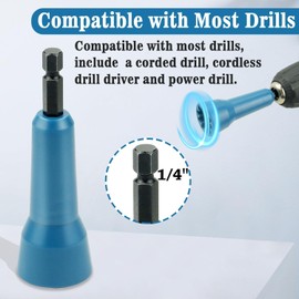 Binazon Wire Twisting Tool, Wire Spin Twister Nut, Spin Twist Wire Connector, Wire Twisting Spinner, Wire Spin Driver Nut, Wire Twister Tool for Drill and Wire Connector Driver with 1/4" Chuck