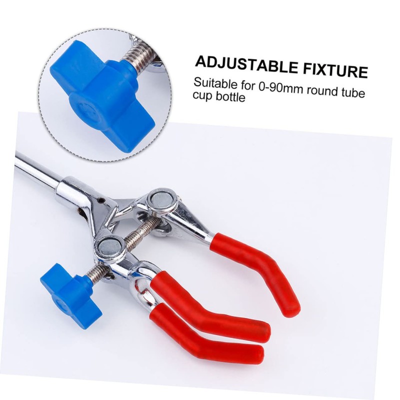 Ipetboom Adjustable Flask Clamp Prong Test Tube Holder Laboratory Clamp