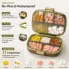2 Pcs Portable Pill Organizer With Extended Organizer for Travel