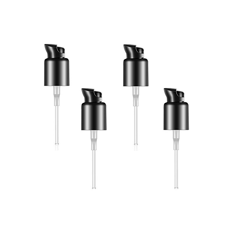 Boao 4 Pcs Replacement Foundation Pump Black Plastic Cosmetic Liquid