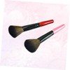 Baluue 2pcs Professional Wooden Handle Makeup Brush Set Powder Blush