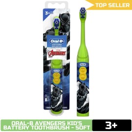 Oral-B Kid's Avengers Battery Toothbrush, Soft Bristles, 3+ yrs, Character Varie
