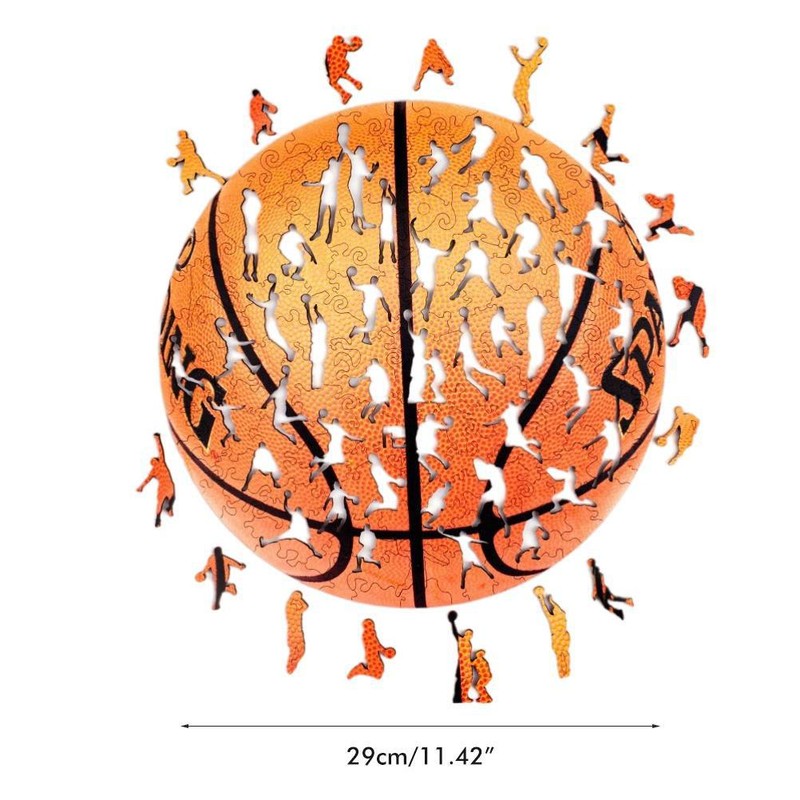 203 Pieces Irregular Basketball Shape Puzzle Wooden Toys Wooden Jigsaw