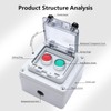 APIELE IP67 Outdoor Waterproof Button Switch Box Green/Red/Yellow Instantaneous Button
