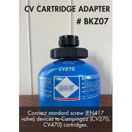 camping moon Camp Valve Cartridge Adapter for Easy-Click Bayonet Lock to EN417 Valve 7/16 Inch Screw Thread Connection Black BKZ07