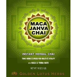 Golden Lotus Herbs Chai Tea Maca Jahva Chai with Mate 16 Oz