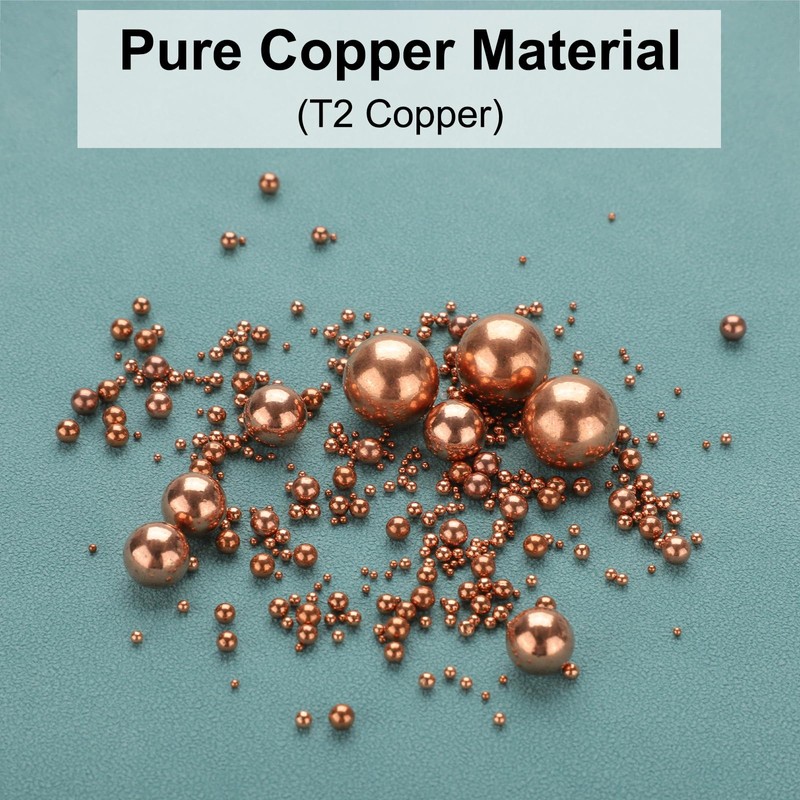 sourcing map 10 Pcs Precision Solid Copper Bearing Balls 12mm